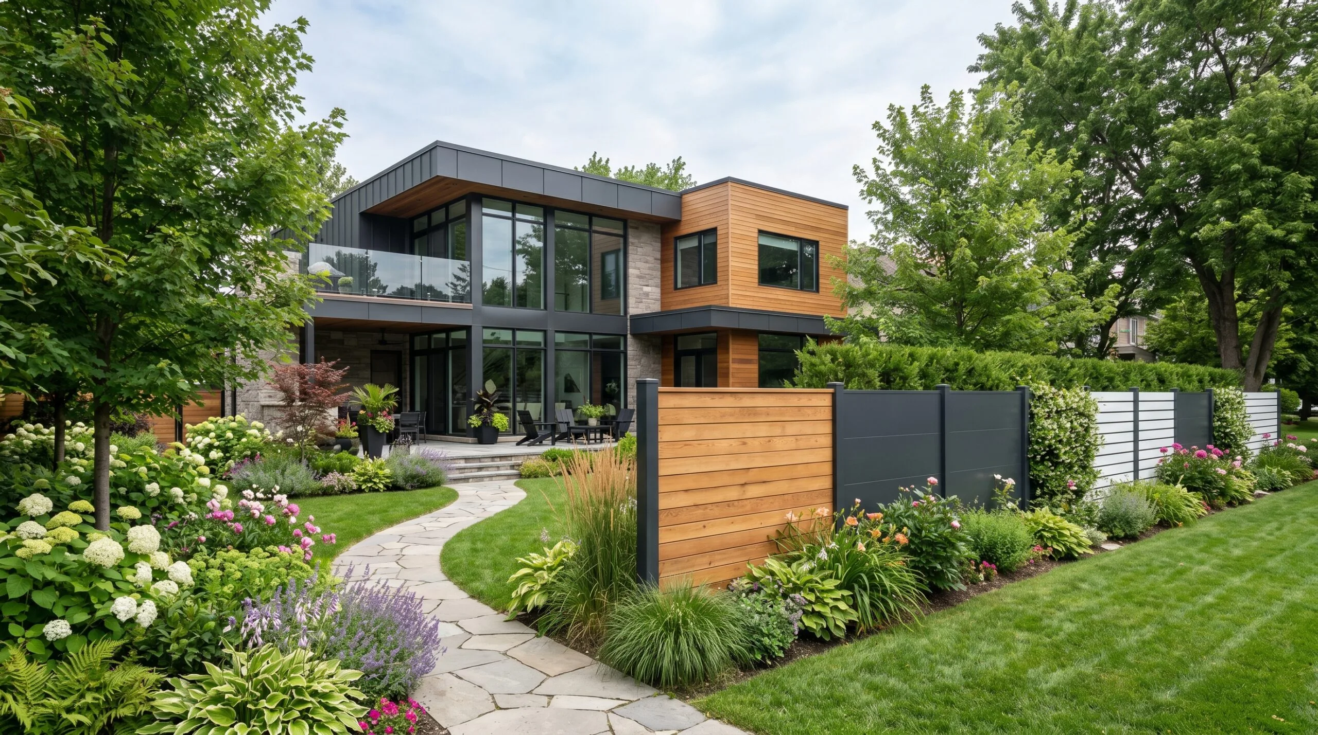 Как выбрать цвет забора: сочетание с домом и участком