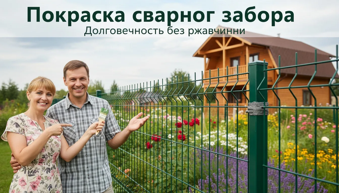 Сварной забор из прутка: покраска и долговечность
