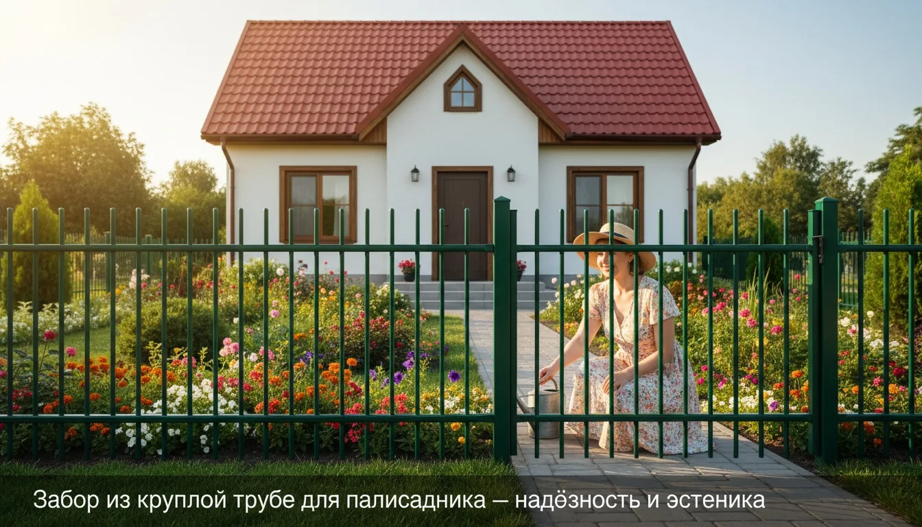 Забор из круглой трубы для палисадника: выбор, монтаж и преимущества