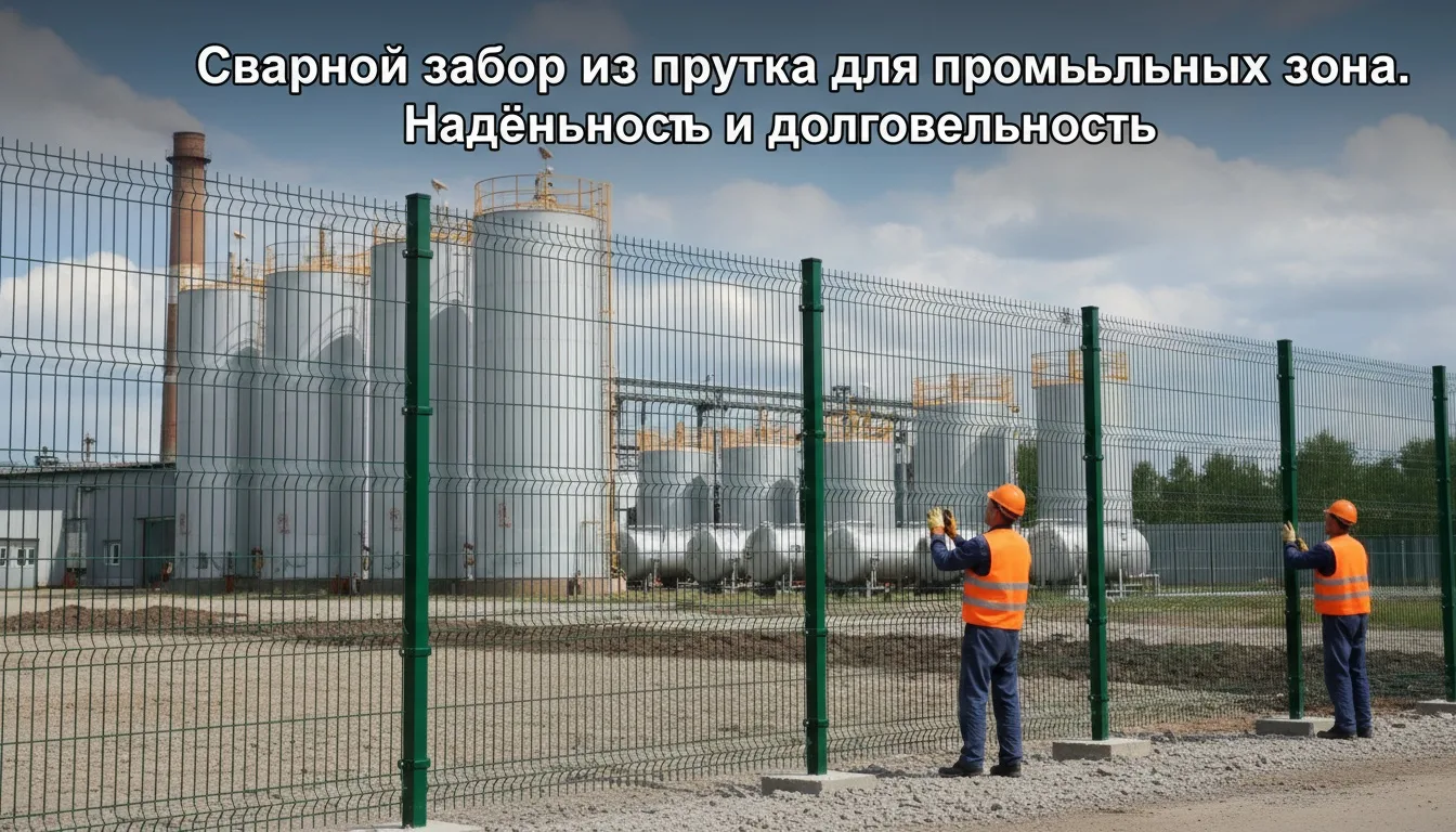 Сварной забор из прутка для промышленной зоны: надёжность и долговечность