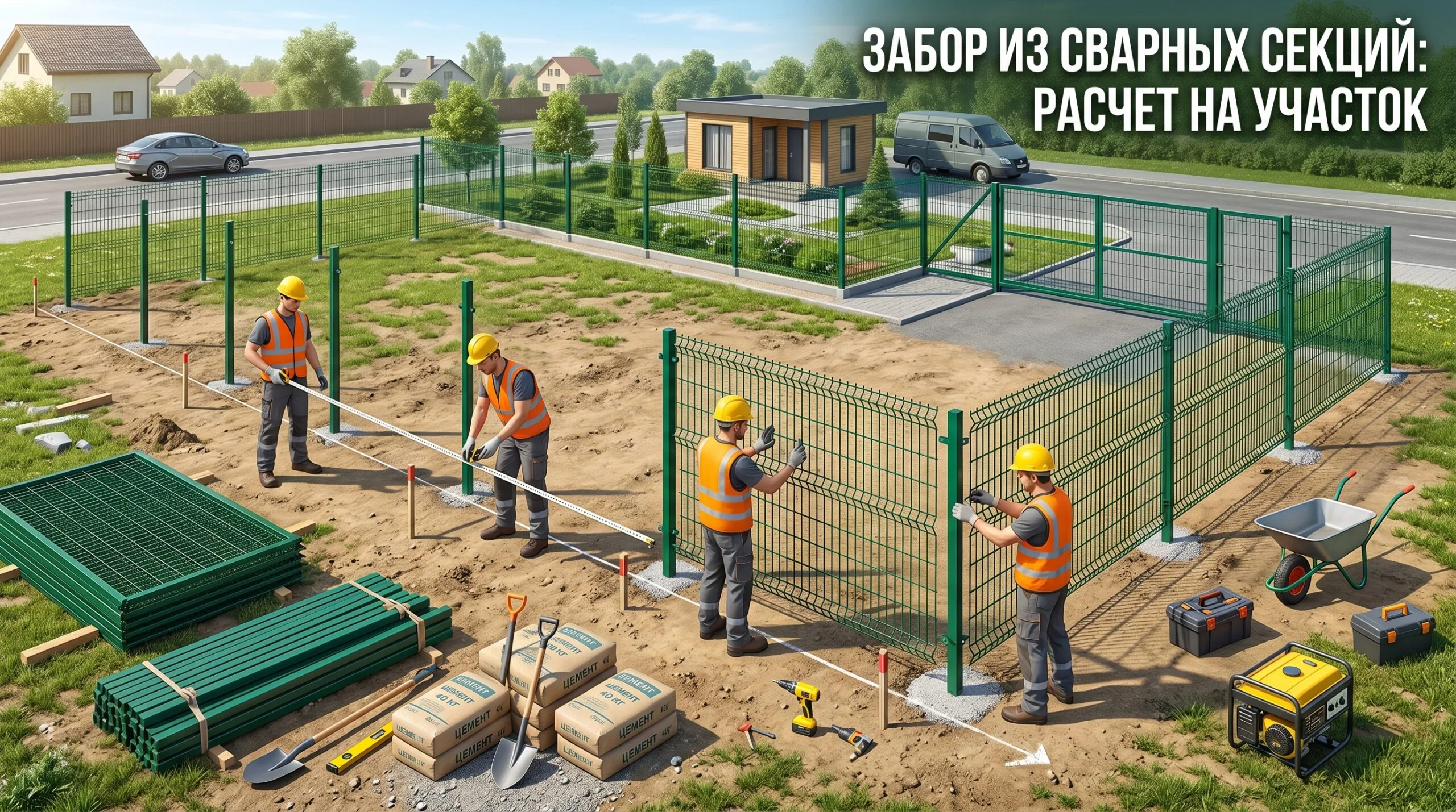 Забор из сварных секций: как рассчитать на участок
