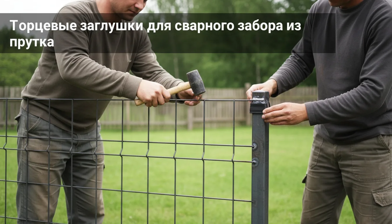 Торцевые заглушки для сварного забора из прутка: зачем, какие бывают и как установить