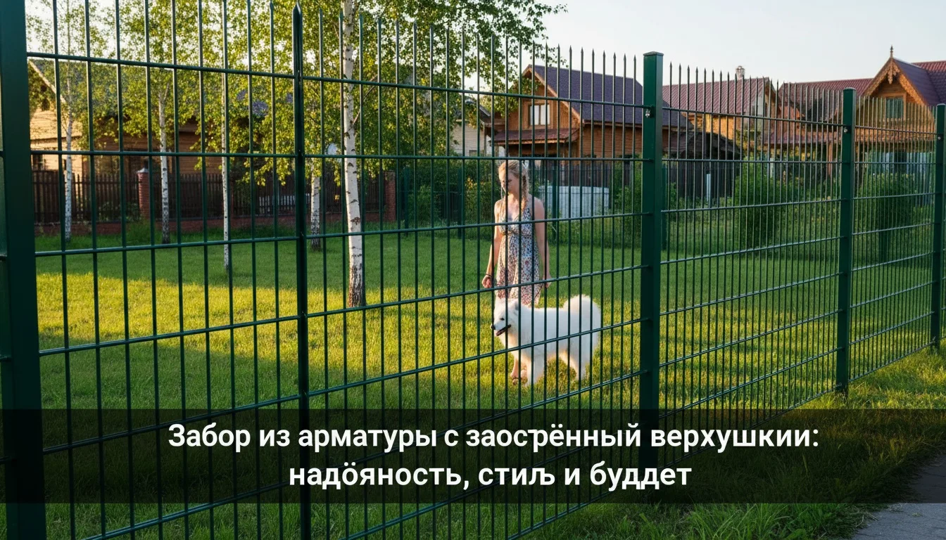 Забор из арматуры с заострёнными верхушками: надёжность, стиль и бюджет