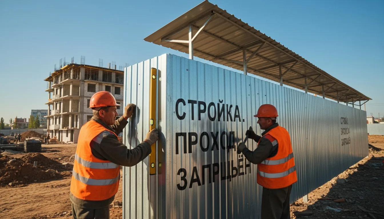 Ограждение строительной площадки: виды, нормы СНиП и советы по выбору