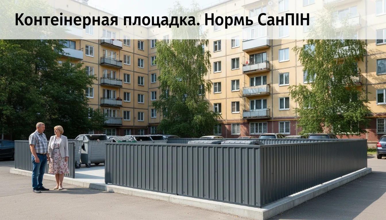 Ограждение контейнерной площадки: нормы СанПиН и требования к установке