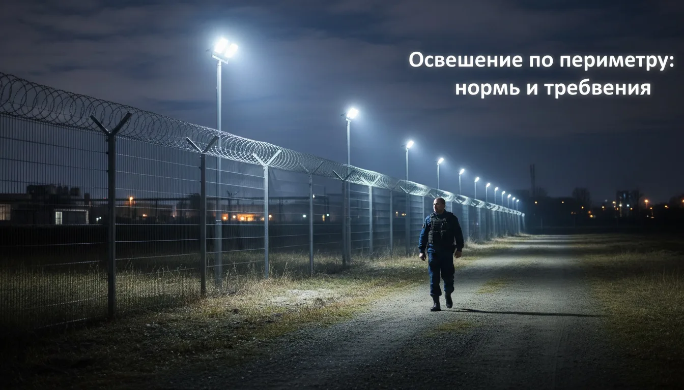 Освещение по периметру ограждения: нормы освещённости