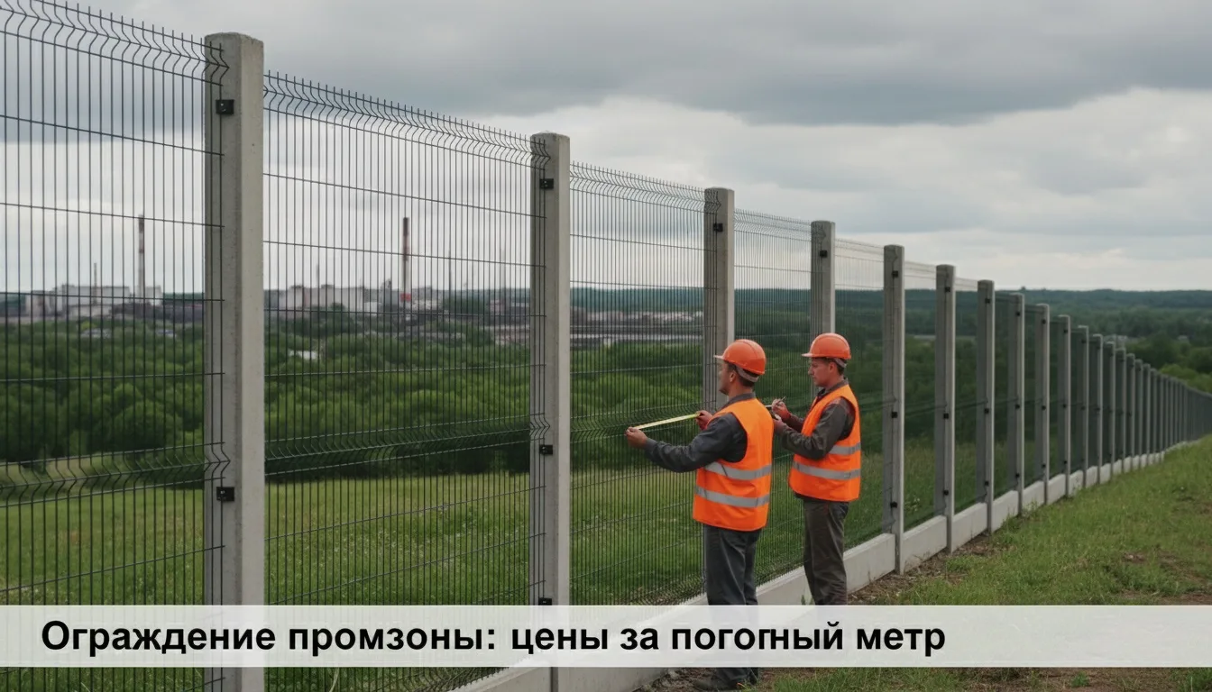 Ограждение промзоны: обзор цен за погонный метр