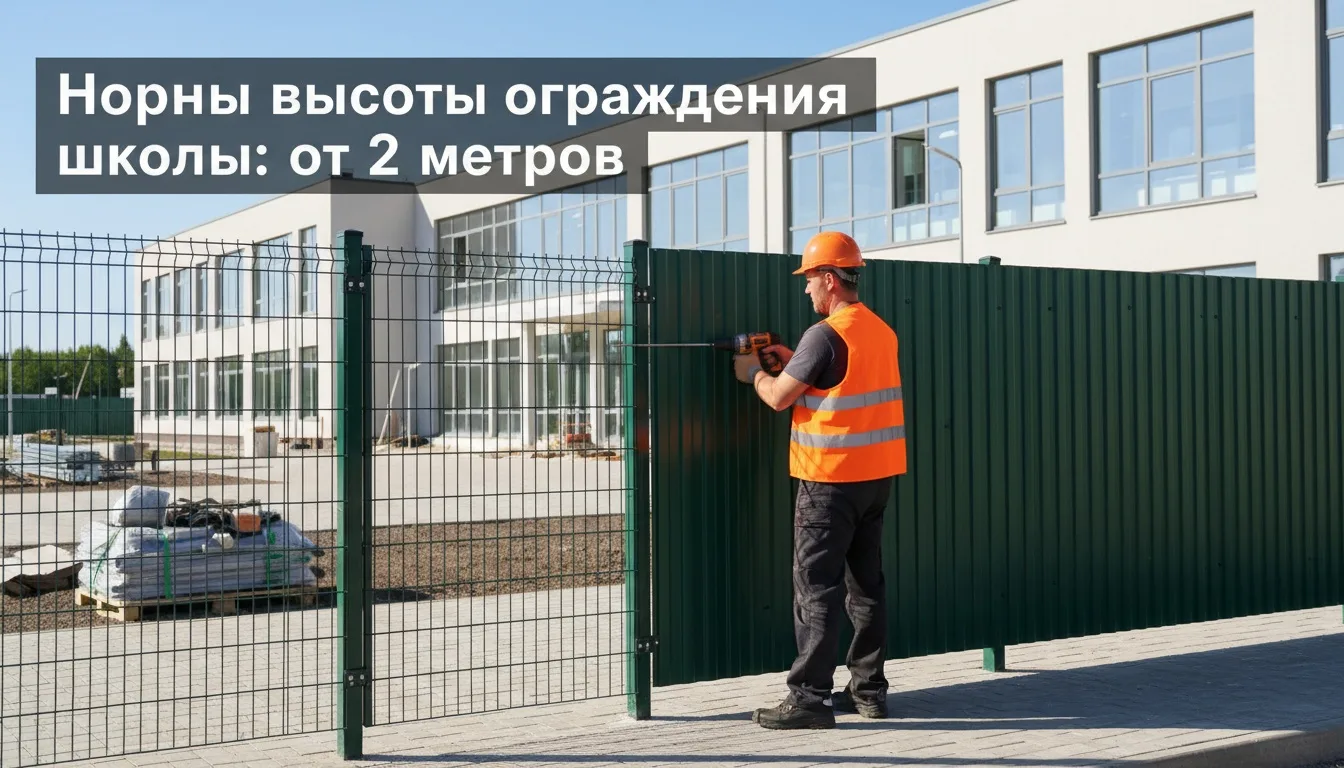 Ограждение школы: нормы высоты и материалы