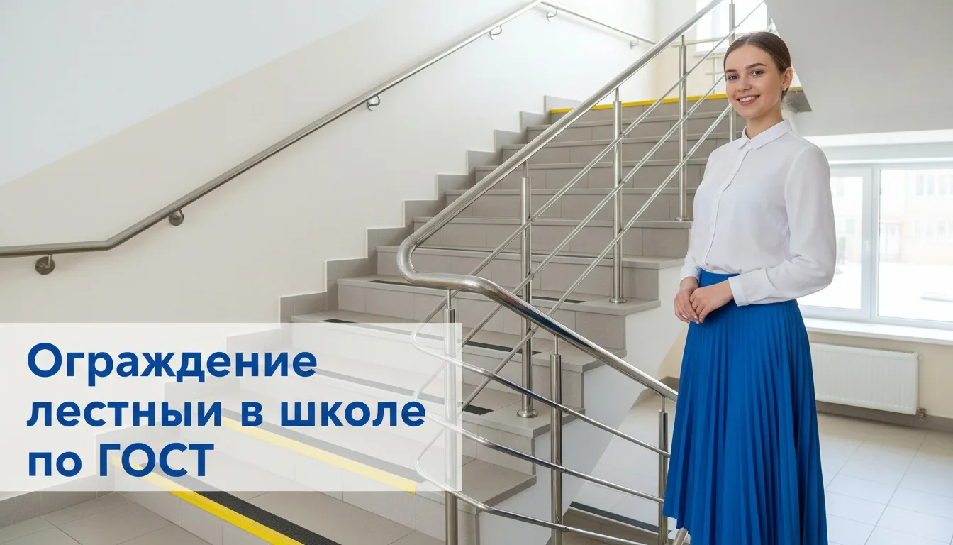 Ограждение лестниц в школе: высота и конструкция по ГОСТ
