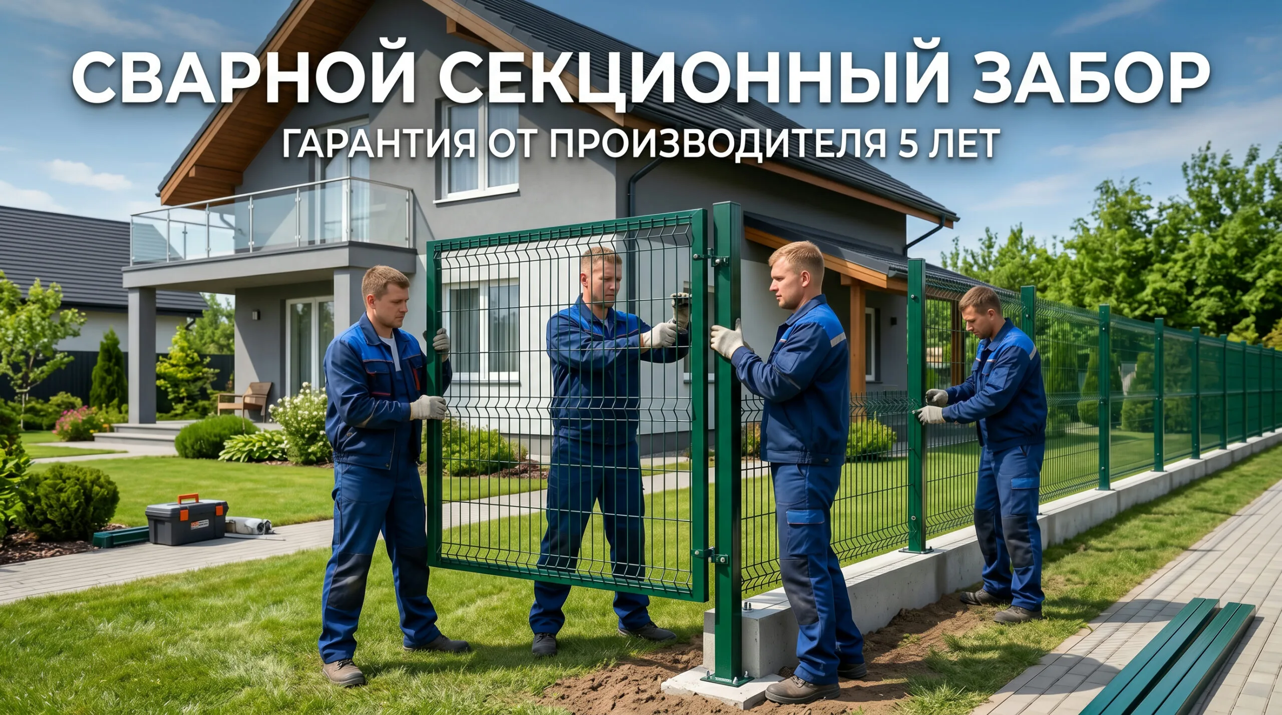 Сварной секционный забор: гарантия от производителя
