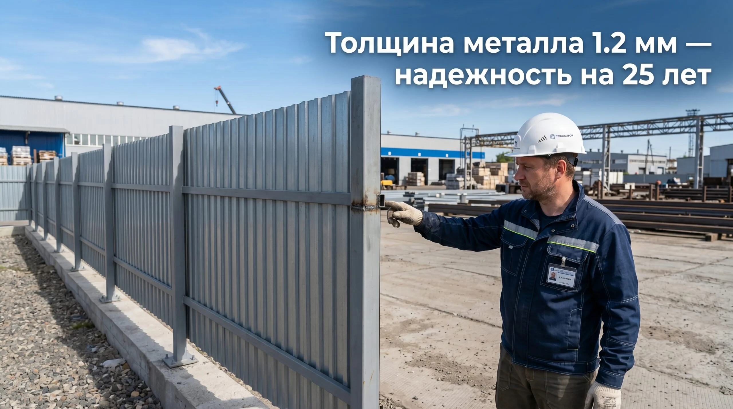 Выбор толщины металла для промышленного забора: онлайн-калькулятор и полное руководство