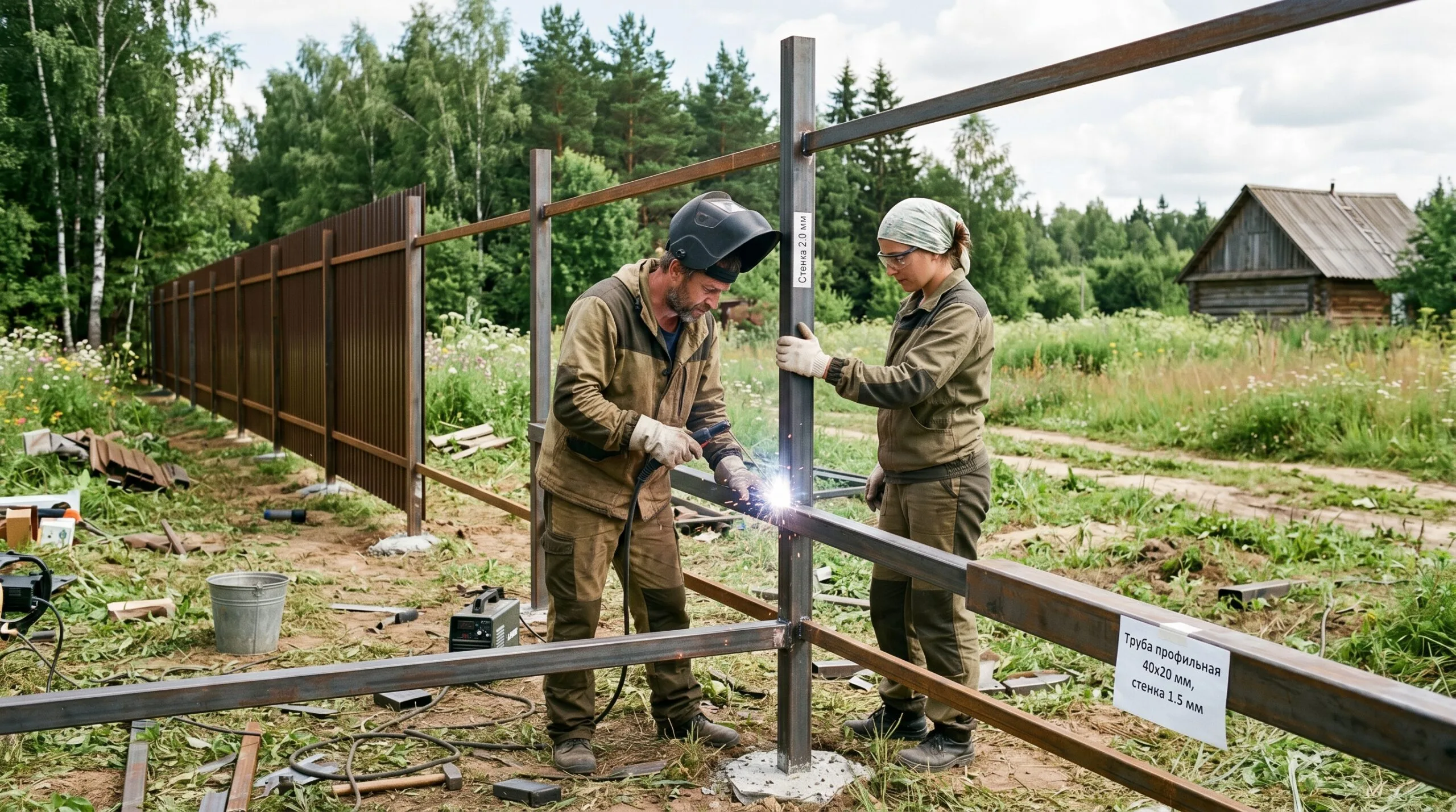 Профильная труба для забора: 1.5 мм или 2 мм