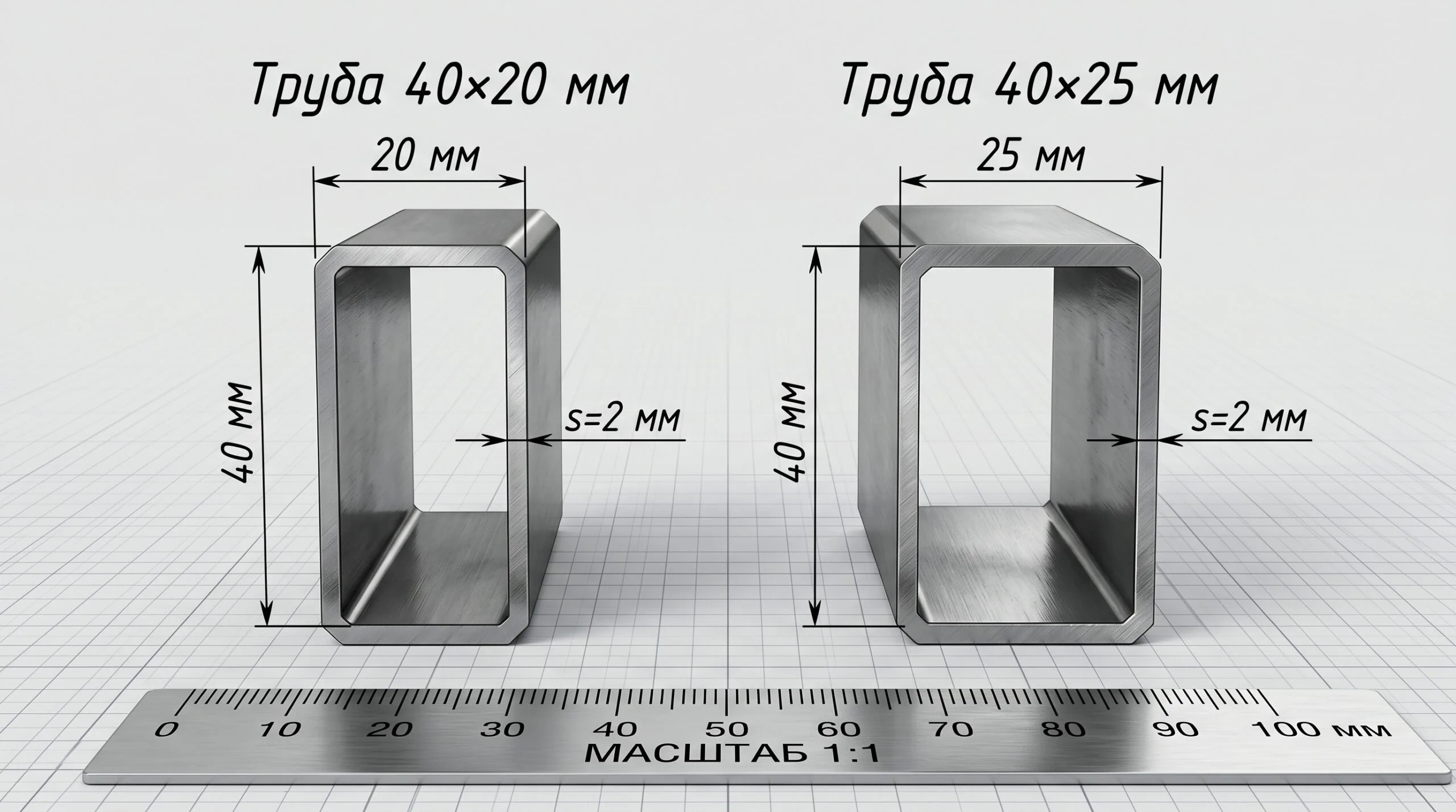 Труба для лаг забора: 40×20 или 40×25