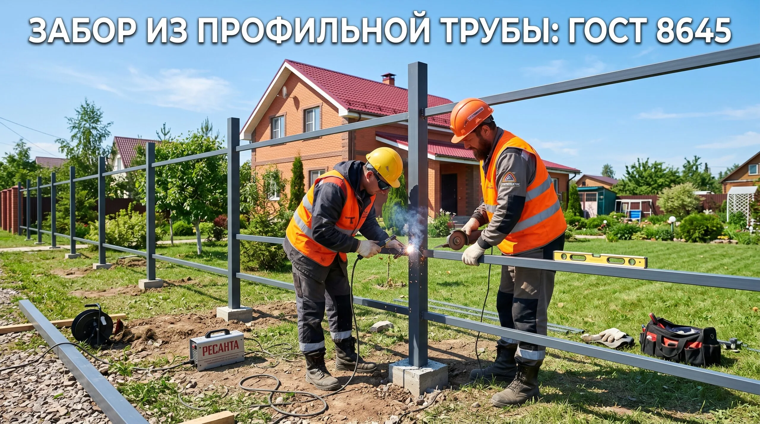 Профильная труба для забора: требования ГОСТ 8645, размеры и вес