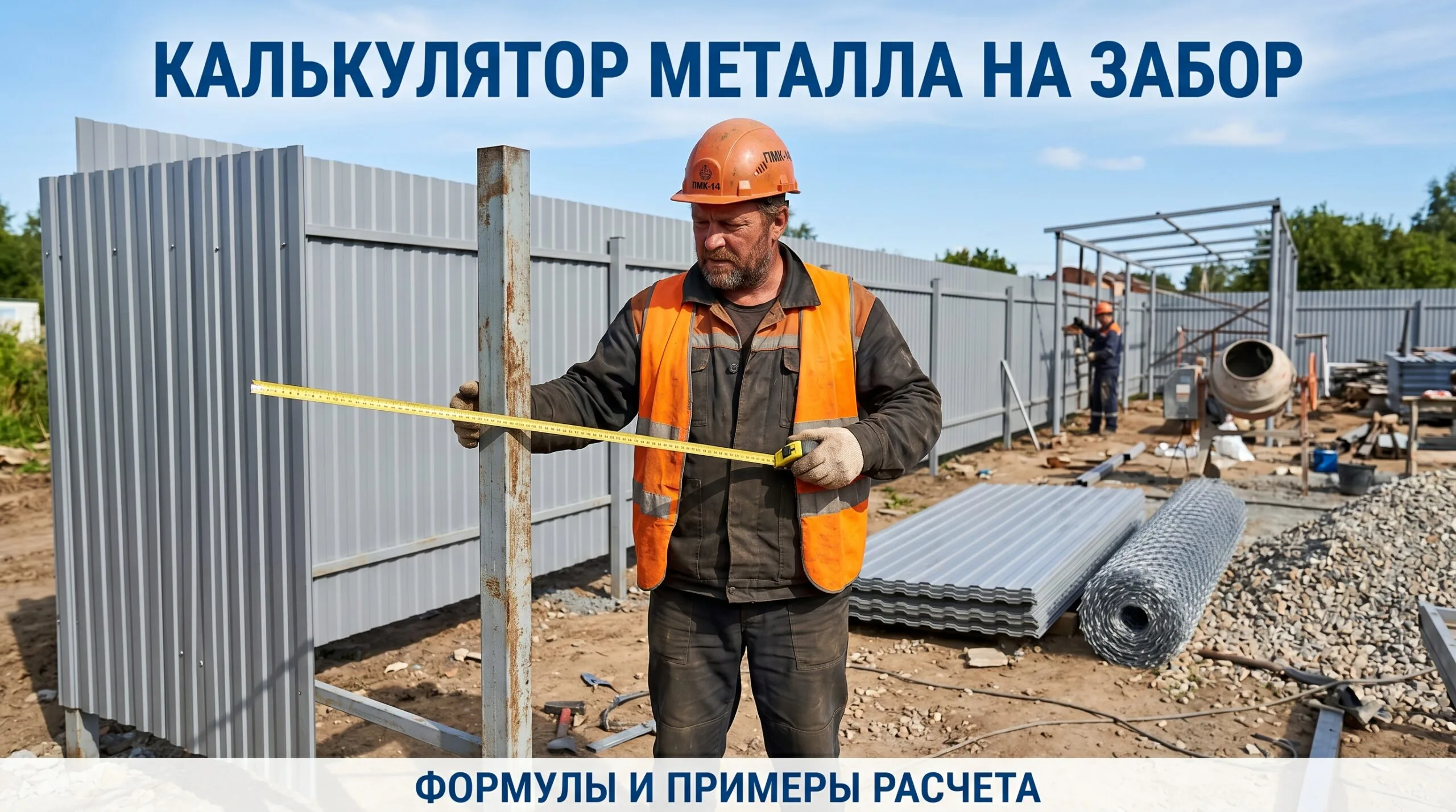 Калькулятор металла на забор: формулы и примеры
