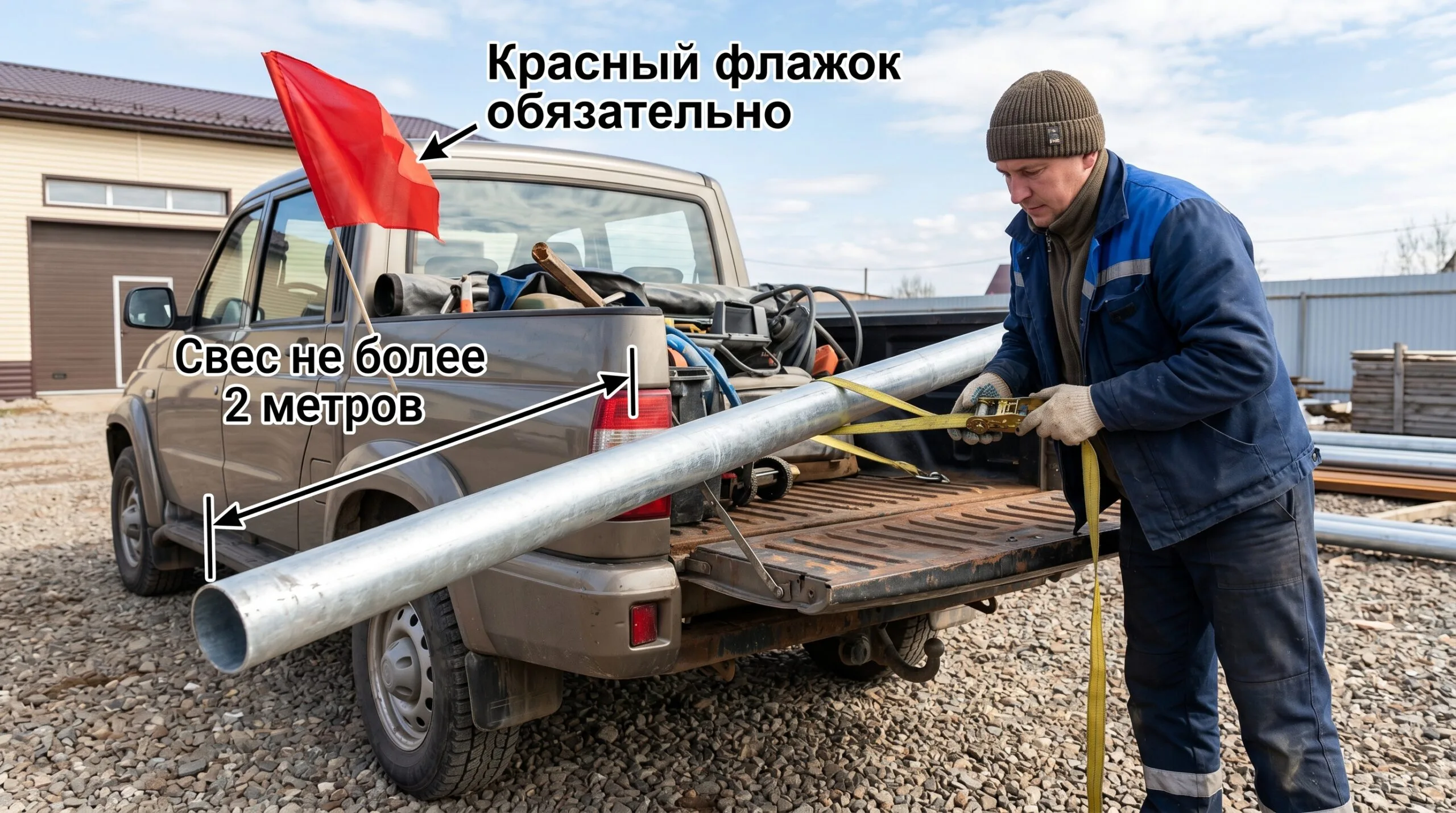 Как перевозить трубу для забора длиной 6 метров: правила, штрафы и лайфхаки