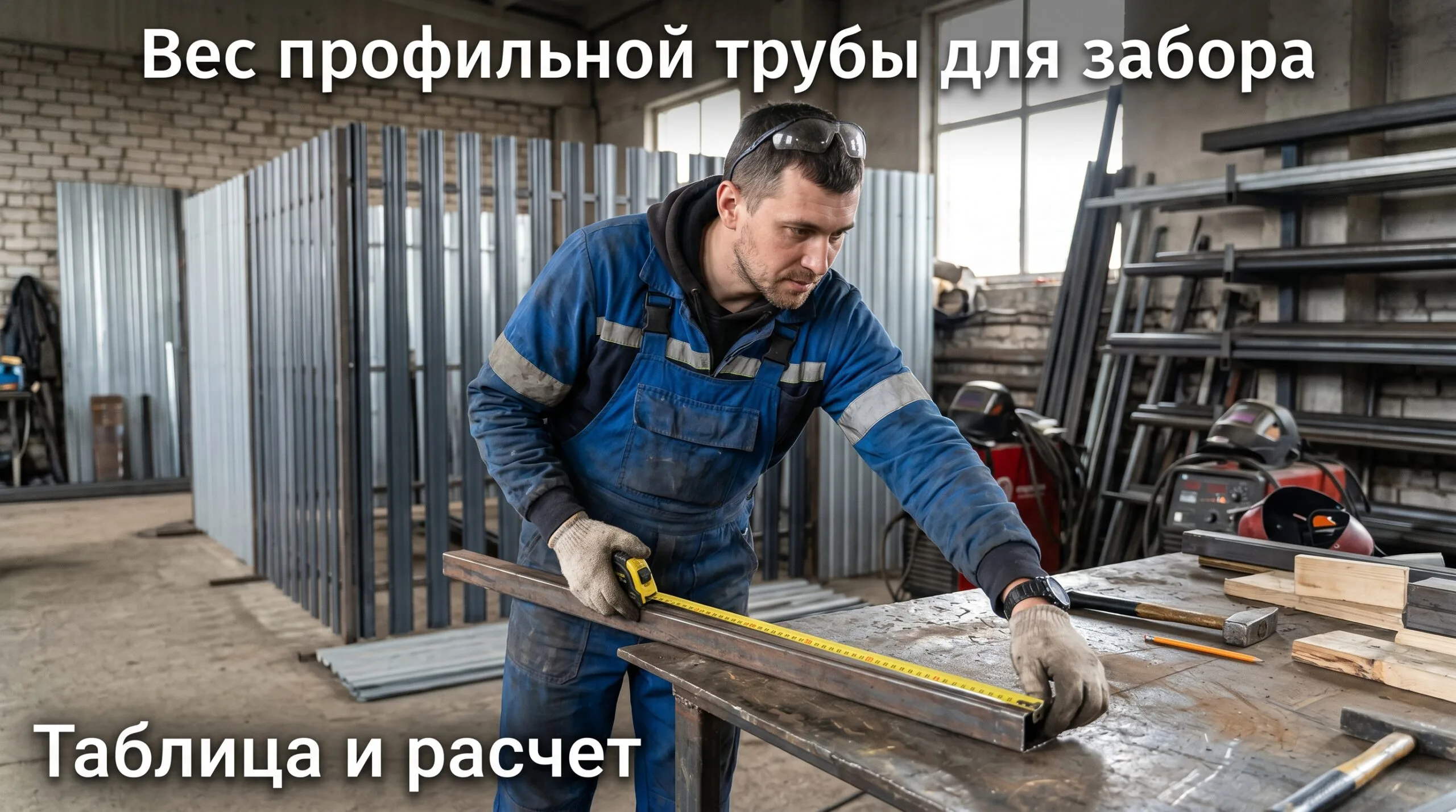 Профильная труба для забора: вес погонного метра
