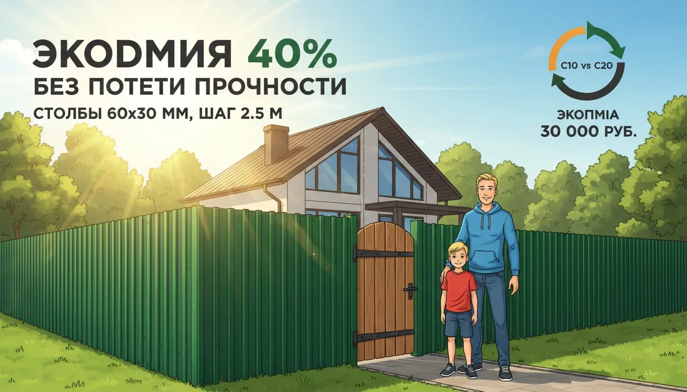 Как сэкономить на металле для забора без потери прочности