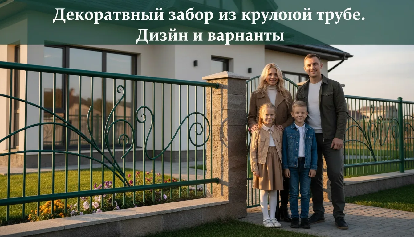 Декоративный забор из круглой трубы: дизайн и варианты