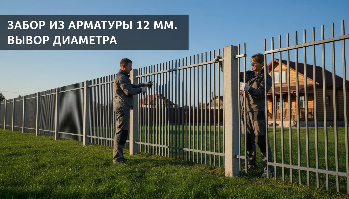 Забор из арматуры: какой диаметр прутка использовать