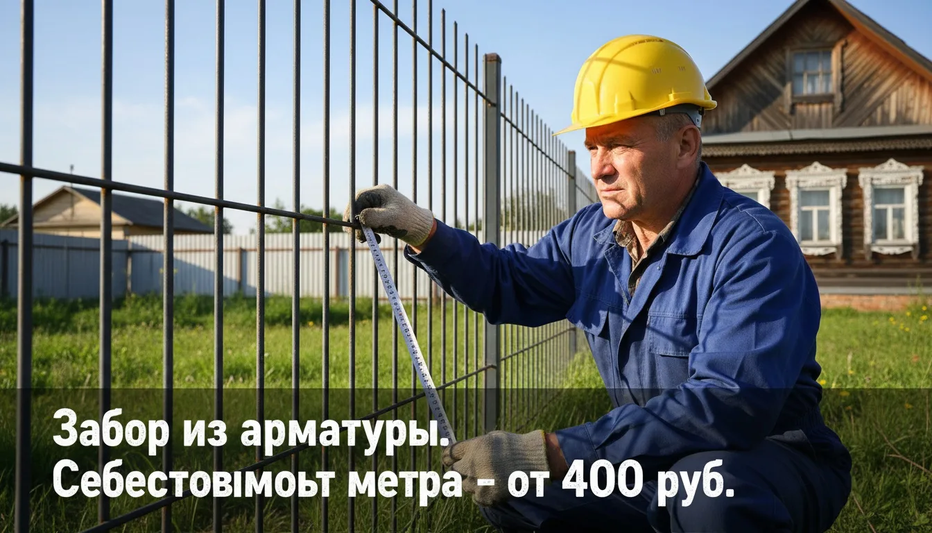 Забор из арматуры: себестоимость погонного метра